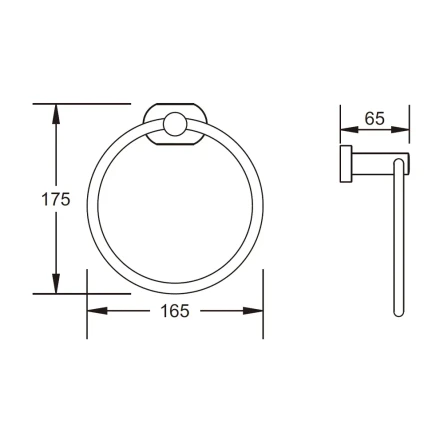 Полотенцедержатель кольцевой Vieir V5111C