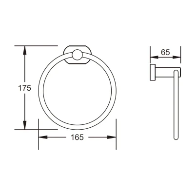 Полотенцедержатель кольцевой Vieir V5111G