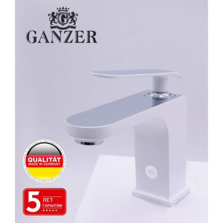 Cмеситель для раковины GANZER GZ26011F WHITE