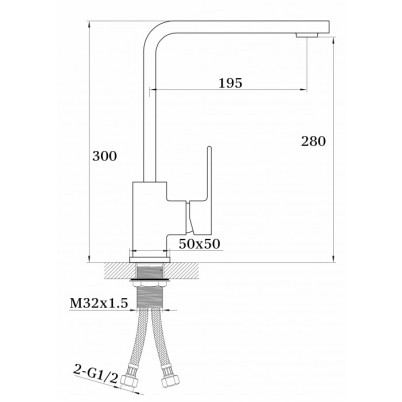Смеситель для кухни GANZER GZ28021 CHROME
