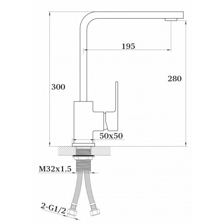 Смеситель для кухни GANZER GZ28021 CHROME