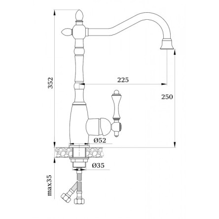 Смеситель для кухни GANZER GZ77021E