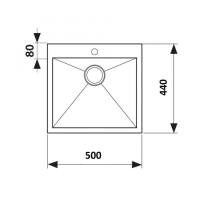 Кухонная мойка с дозатором HANSEN HS50044-C Графит 50х44