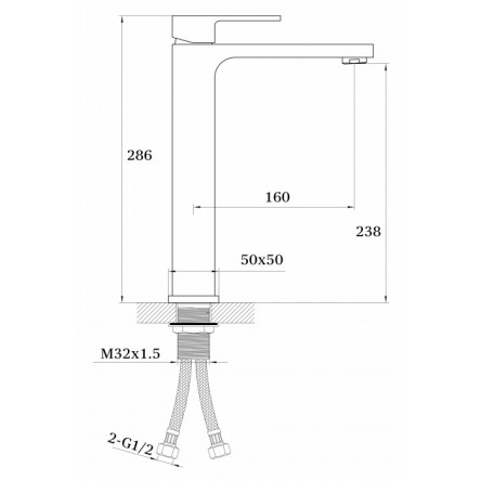 Cмеситель для раковины GANZER GZ28012 CHROME