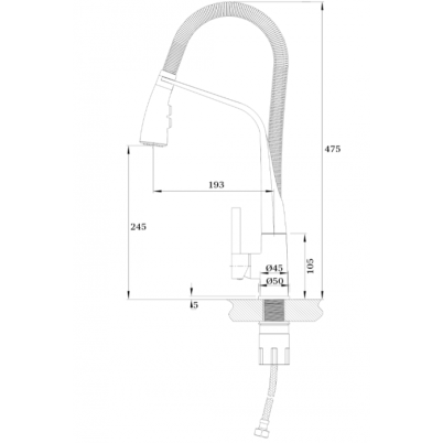 Смеситель для кухни GANZER REIN GZ16028 CHROME