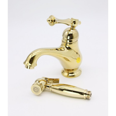 Смеситель для раковины с гигиеническим душем GANZER SEVERIN GZ77051E GOLD