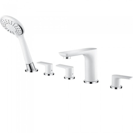 Смеситель на борт ванны GANZER GZ21088F WHITE/CHROME
