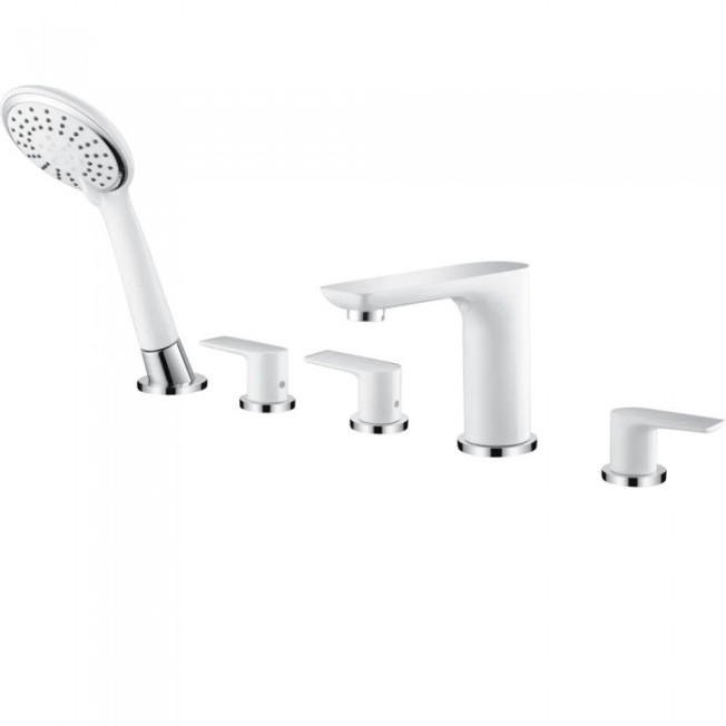 Смеситель на борт ванны GANZER GZ21088F WHITE/CHROME