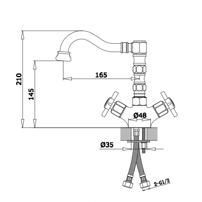 Cмеситель для раковины GANZER OTTO GZ15013 CHROME