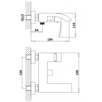 Cмеситель для ванны GANZER GZ44032D (GZ25032D) BRONZE