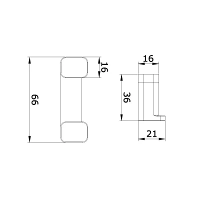 Крючок двойной для полотенец Vieir V5202G