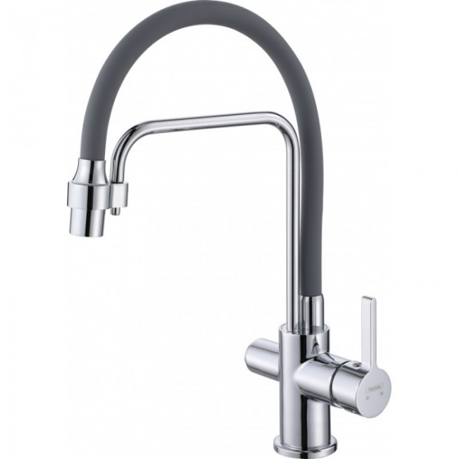 Смеситель для кухни с гибким изливом HANSEN H15088P Хром (Код: HL15088-P)