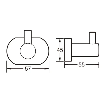 Крючок одинарный для полотенец Vieir V5101C