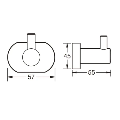 Крючок одинарный для полотенец Vieir V5101G