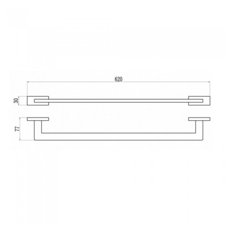 Держатель полотенца GANZER GZ88070-C Черный