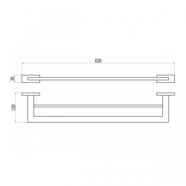 Держатель полотенца GANZER GZ88071-C Черный