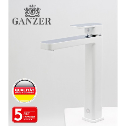 Cмеситель для раковины GANZER STEFAN GZ12016F CHROME\WHITE