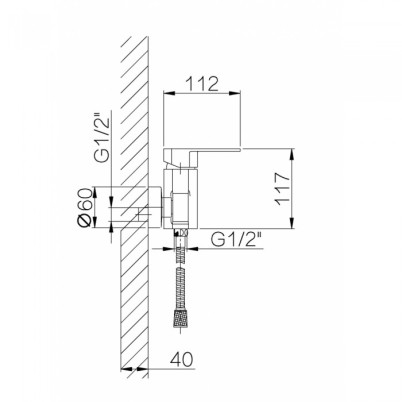 Cмеситель для душа GANZER BOLDER GZ06052 CHROME