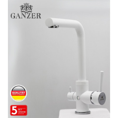 Cмеситель для кухни под фильтр GANZER REIN GZ16025F WHITE