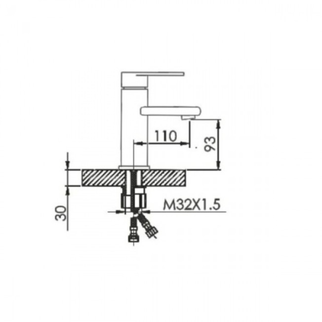Cмеситель для раковины HANSEN H10002 Хром