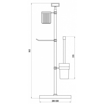 Стойка напольная GANZER GZ88037-F Белый (Код: GZ88037-F)
