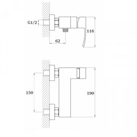 Cмеситель для душа GANZER GZ44052D (GZ25052D) BRONZE