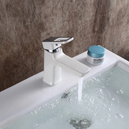 Cмеситель для раковины HANSEN H10008F Белый