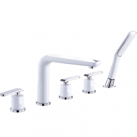 Смеситель на борт ванны GANZER HAIGER GZ52031F WHITE