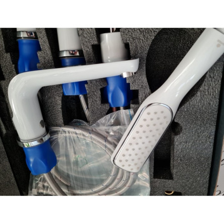 Смеситель на борт ванны GANZER HAIGER GZ52031F WHITE