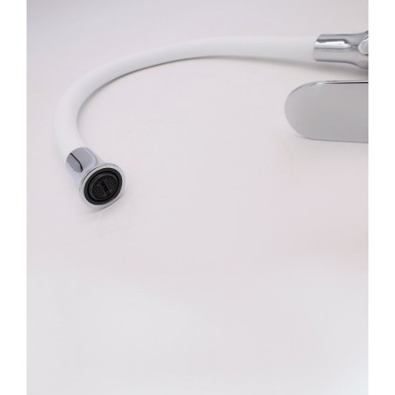 Смеситель с гибким изливом GANZER MARIA GZ22021F WHITE\CHROME