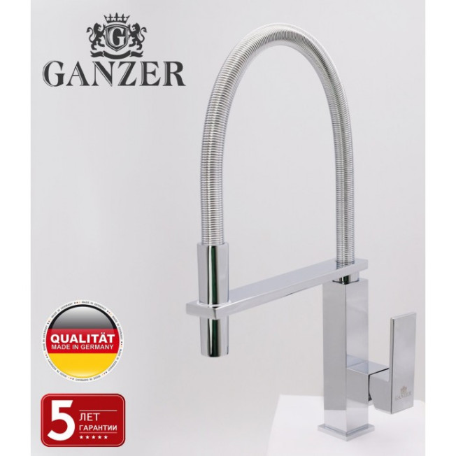 Смеситель с гибким изливом GANZER REIN GZ16037 CHROME
