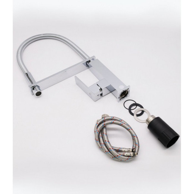 Смеситель с гибким изливом GANZER REIN GZ16037 CHROME
