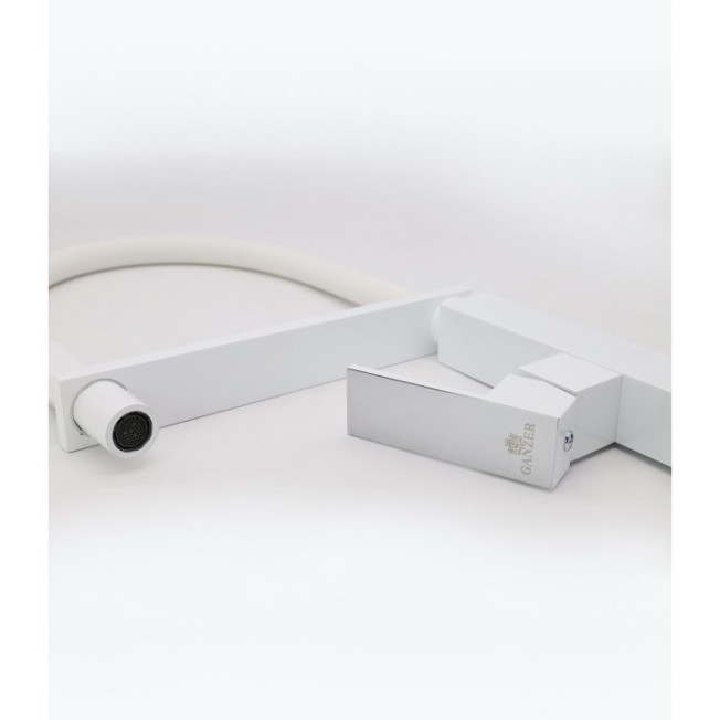 Смеситель с гибким изливом GANZER REIN GZ16037F WHITE