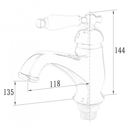 Cмеситель для раковины HANSEN H10077 Хром