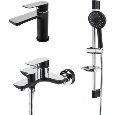 Комплект для ванной комнаты GANZER SUSANNE GZ21037C CHROME/BLACK