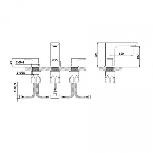 Cмеситель для раковины GANZER GZ21015 CHROME